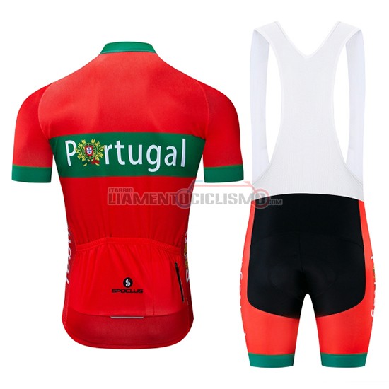 Abbigliamento Ciclismo Portugal Manica Corta 2019 Verde Rosso